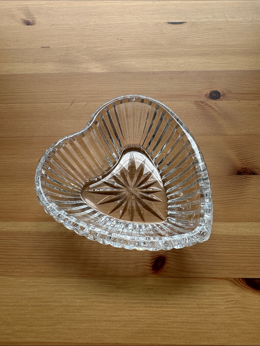 Waterford Crystal Heart Shaped Candy Trinket Candy Dish Bowl